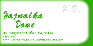 hajnalka dome business card