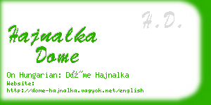 hajnalka dome business card